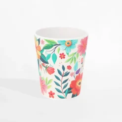 Kubek z melaminy w kwiaty 350 ml