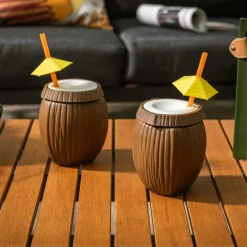 Kubek ze słomką tropikalne owoce, 850 ml MIX