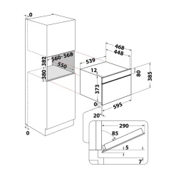 Kuchenka mikrofalowa do zabudowy WHIRLPOOL WMD44MW biała
