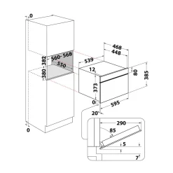 Kuchnia do zabudowy WHIRLPOOL WMD6O4TB czarna