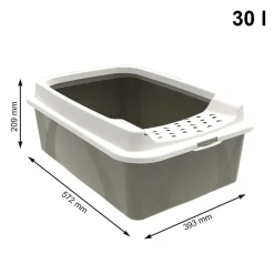 Kuweta dla kota otwarta szara ECO BONNIE