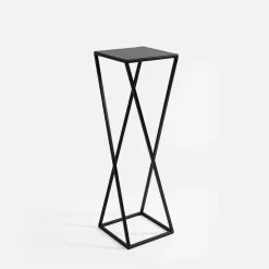 Kwietnik stalowy loftowy czarny ERNEE M 62 cm