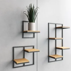 Kwietnik wiszący loftowy 1 półka LENS