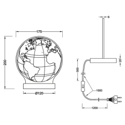 Lampa dekoracyjna globus LED GLOBE