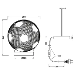 Lampa dekoracyjna LED piłka BALL