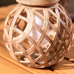 Lampa dekoracyjna outdoor koszyk brązowa 12,5 cm