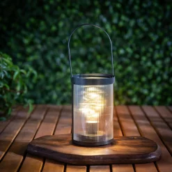 Lampa dekoracyjna z uchwytem LED czarna 10,5x15,8 cm