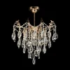 Lampa kryształowa sufitowa glamour złota fi 50 cm