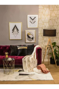 Lampa na drewnianym trójnogu abażur czarny TREVISO