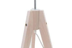Lampa na drewnianym trójnogu abażur biały DOVE