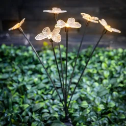 Lampa outdoorowa solarna LED IP44 srebrna MOTYLE