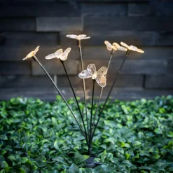 Lampa outdoorowa solarna LED IP44 srebrna MOTYLE