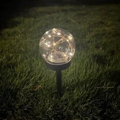 Lampa outdoorowa solarna IP44 ciemnoszara 33 cm