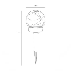 Lampa outdoorowa solarna IP44 ciemnoszara 33 cm