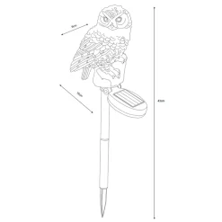 Lampa outdoorowa solarna LED IP44 biała SOWA