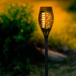 Lampa outdoorowa solarna IP44 czarna 50 cm