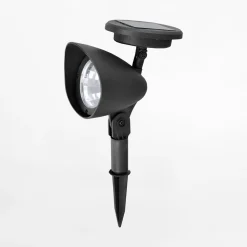 Lampa outdoorowa solarna IP44 czarna 26 cm