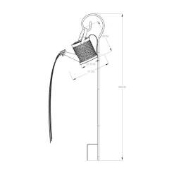 Lampa outdoorowa solarna LED IP44 miedziana KONEWKA