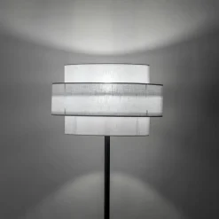Lampa podłogowa abażur biały CALISTO
