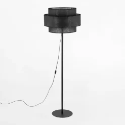 Lampa podłogowa abażur czarny CALISTO