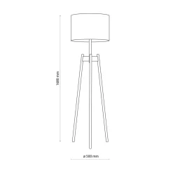 Lampa podłogowa biała PEREZ