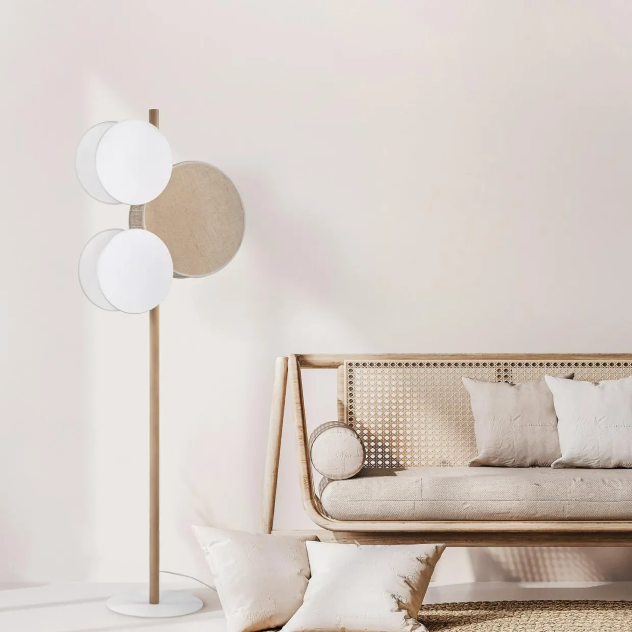 Lampa podłogowa boho abażur PULSE