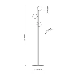 Lampa podłogowa czarna ESTERA