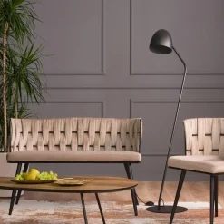 Lampa podłogowa czarna SOHO