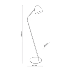 Lampa podłogowa czarna SOHO