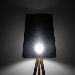 Lampa podłogowa czarny abażur WALZ