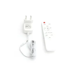 Lampa podłogowa LED biała ze sterowaniem manualnym i na pilota