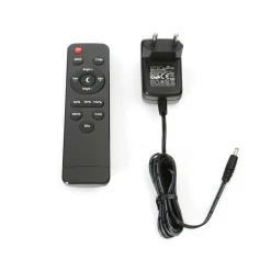 Lampa podłogowa LED czarna ze sterowaniem manualnym i na pilota