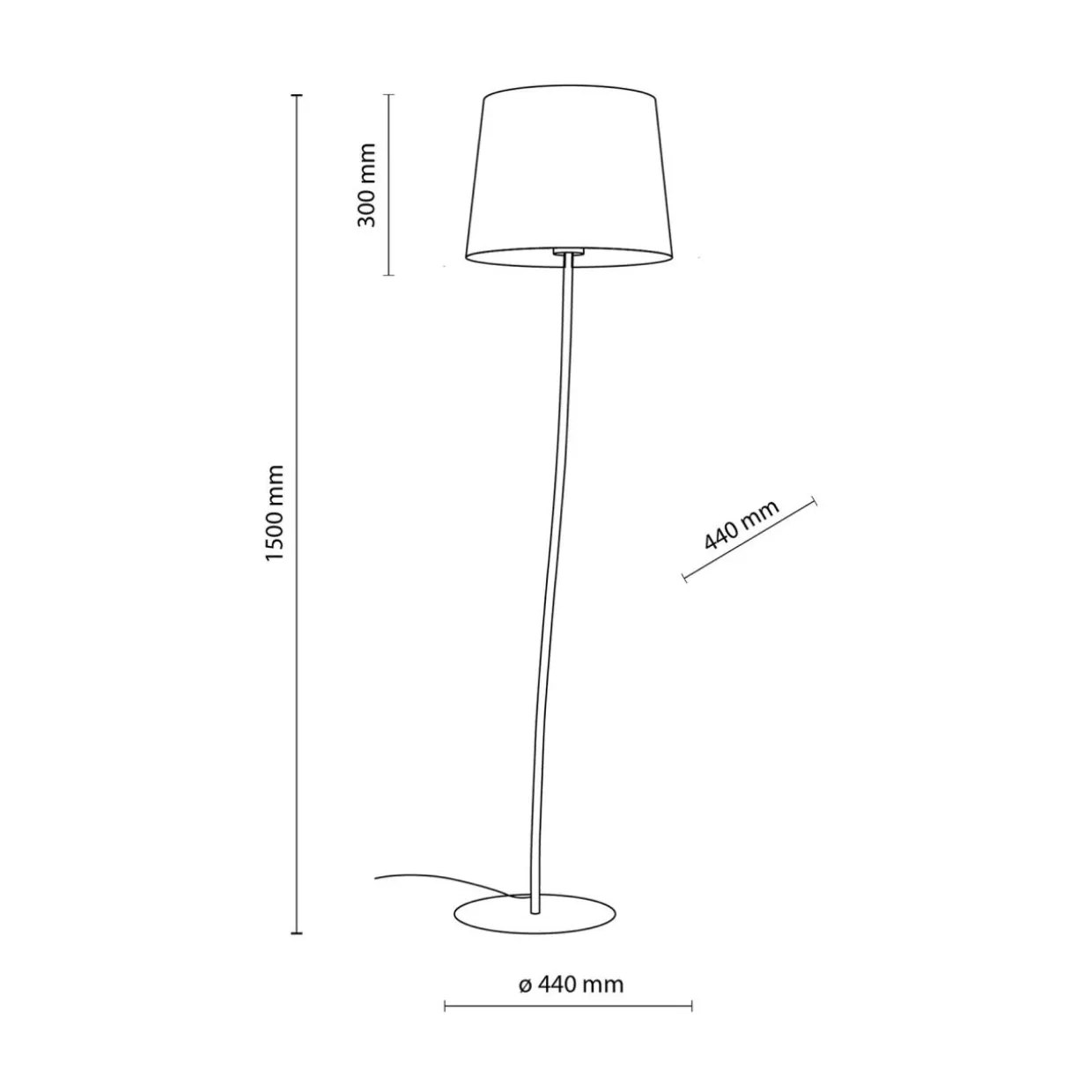 Lampa podłogowa lniany abażur NICOLA BROWN