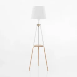 Lampa podłogowa z abażurem biała VAIO