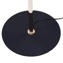 Lampa podłogowa z ozdobnym abażurem czarno-złota ETRO