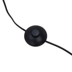 Lampa podłogowa z ozdobnym abażurem czarno-złota ETRO