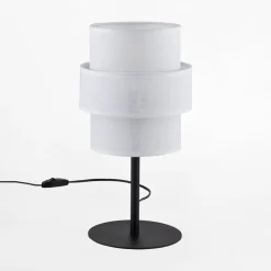 Lampa stołowa abażur biały CALISTO