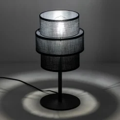 Lampa stołowa abażur czarny CALISTO
