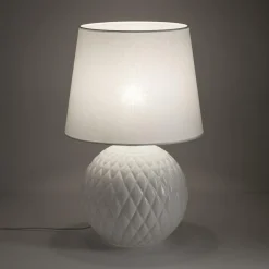 Lampa stołowa biała SANTANA
