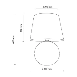 Lampa stołowa biała SANTANA