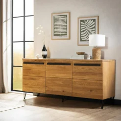 Lampa stołowa ceramiczna biała/rattan LUCIA