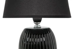 Lampa stołowa ceramiczna czarna 28 cm