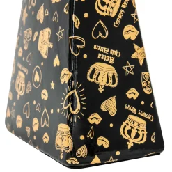 Lampa stołowa ceramiczna czarna 34,5 cm