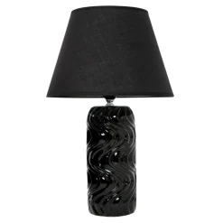 Lampa stołowa ceramiczna czarna 46,5 cm