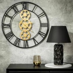 Lampa stołowa ceramiczna czarna 46,5 cm