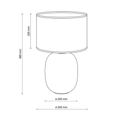 Lampa stołowa czarna MELODY