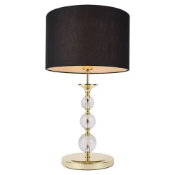 Lampa stołowa czarno-złota REA II