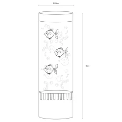 Lampa stołowa dekoracyjna LED USB RGB srebrna AQUA 32 cm