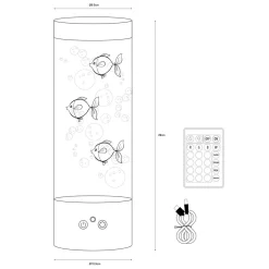 Lampa stołowa dekoracyjna LED USB RGB AQUA 29 cm
