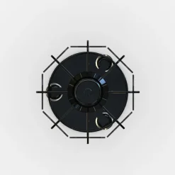 Lampa stołowa dymione szkło czarna NIRA